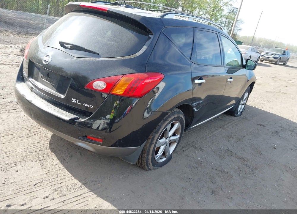 2009 NISSAN MURANO SL VIN: JN8AZ18W79W206701