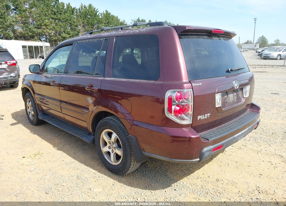 2007 HONDA PILOT EX-L VIN: 5FNYF28547B040008