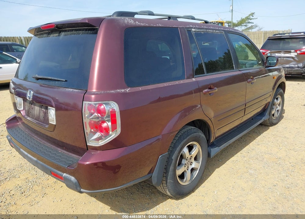 2007 HONDA PILOT EX-L VIN: 5FNYF28547B040008