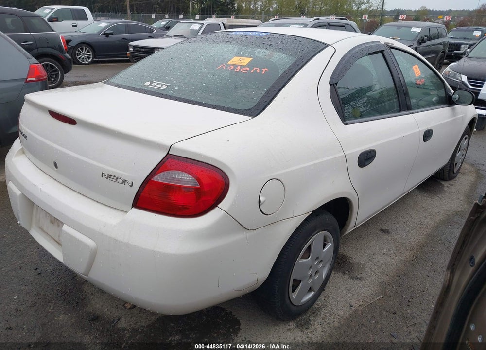 2005 DODGE NEON SE VIN: 1B3ES26C05D235626