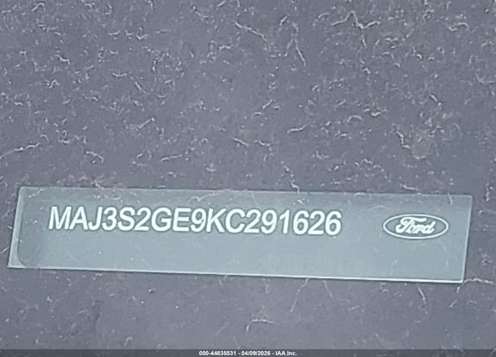 2019 FORD ECOSPORT SE VIN: MAJ3S2GE9KC291626