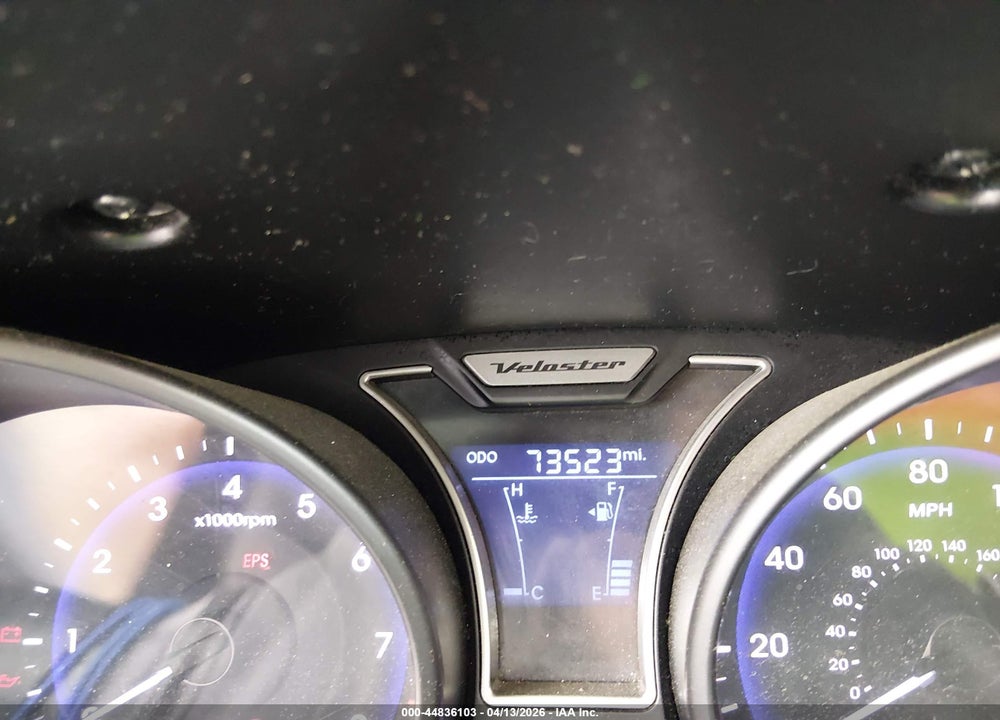 2013 HYUNDAI VELOSTER TURBO W/BLACK VIN: KMHTC6AE1DU152641