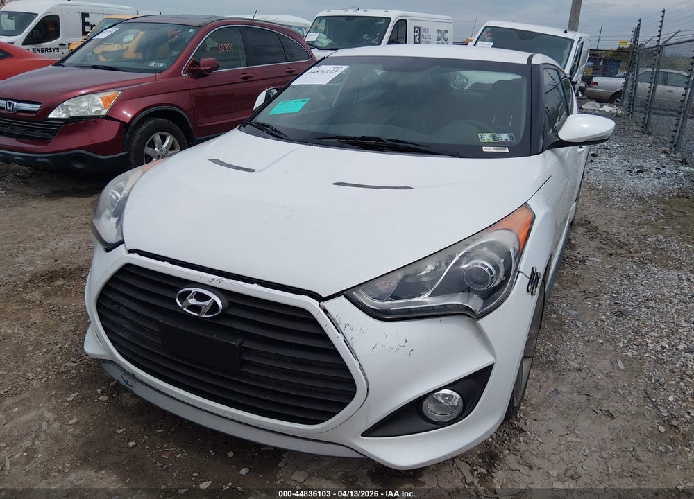 2013 HYUNDAI VELOSTER TURBO W/BLACK VIN: KMHTC6AE1DU152641