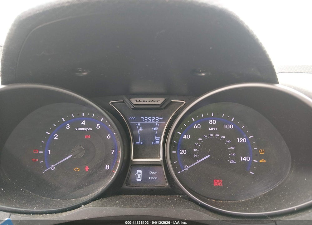 2013 HYUNDAI VELOSTER TURBO W/BLACK VIN: KMHTC6AE1DU152641