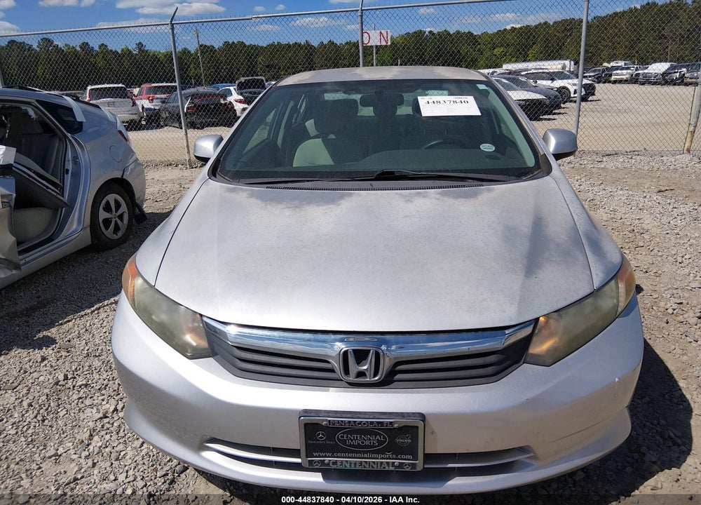 2012 HONDA CIVIC LX VIN: 2HGFB2F57CH304026