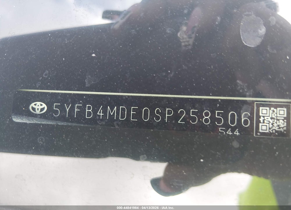 2025 TOYOTA COROLLA LE VIN: 5YFB4MDE0SP258506
