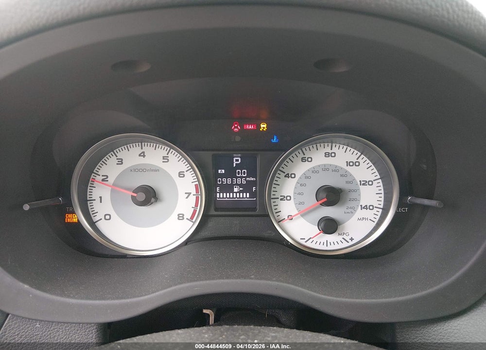 2013 SUBARU IMPREZA 2.0I SPORT LIMITED VIN: JF1GPAR68D2893798