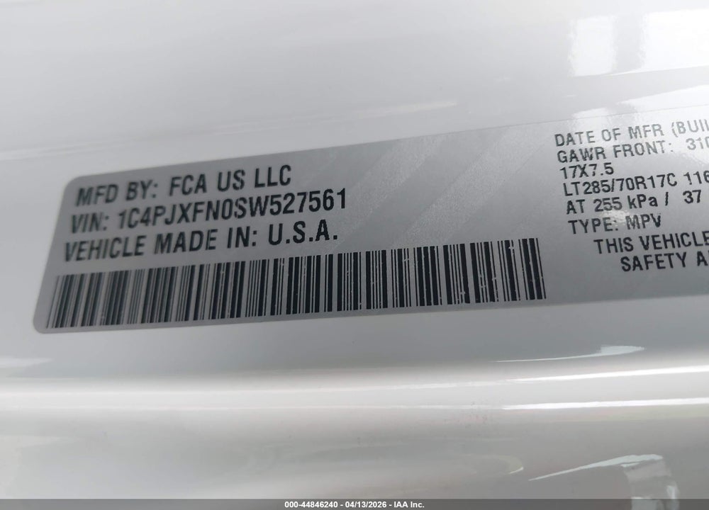 2025 JEEP WRANGLER 4-DOOR RUBICON 4X4 VIN: 1C4PJXFN0SW527561
