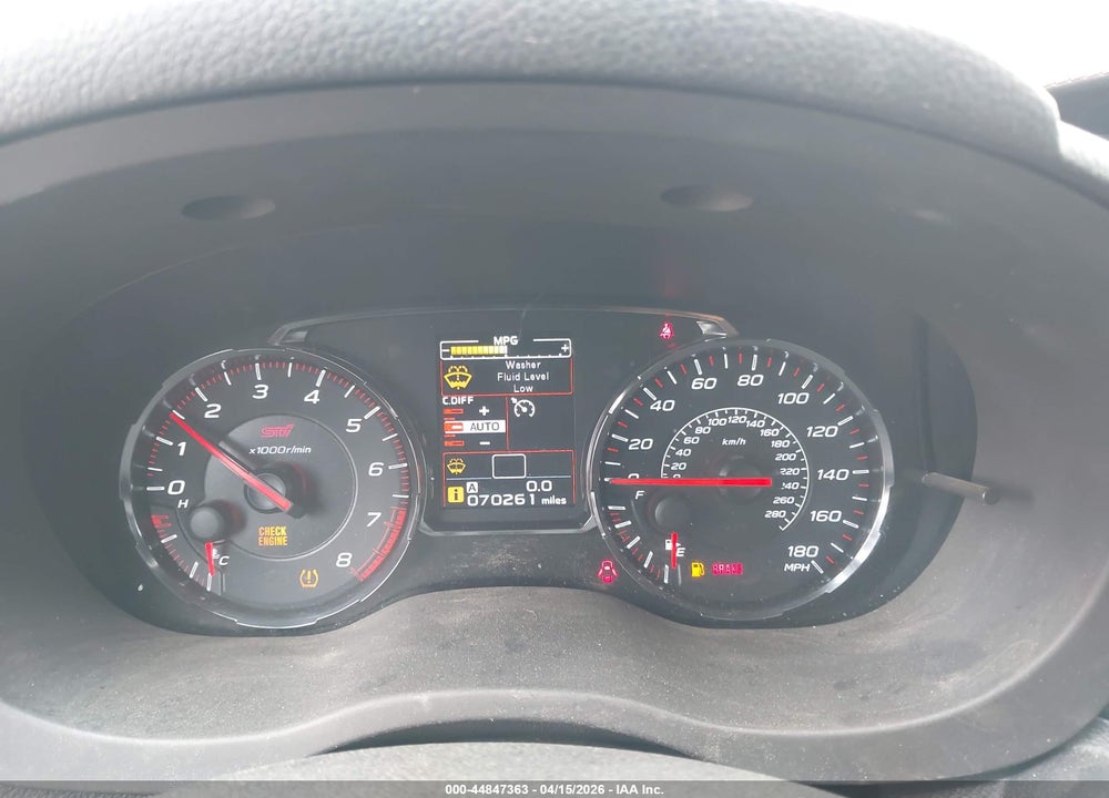 2020 SUBARU WRX STI VIN: JF1VA2E6XL9809104