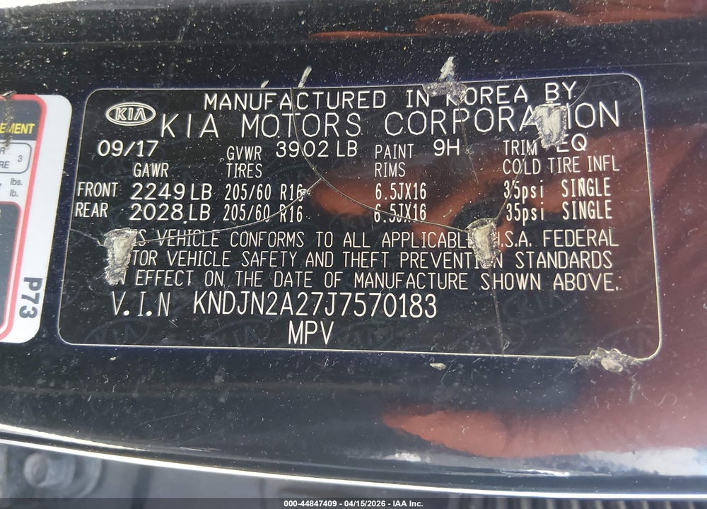 2018 KIA SOUL VIN: KNDJN2A27J7570183