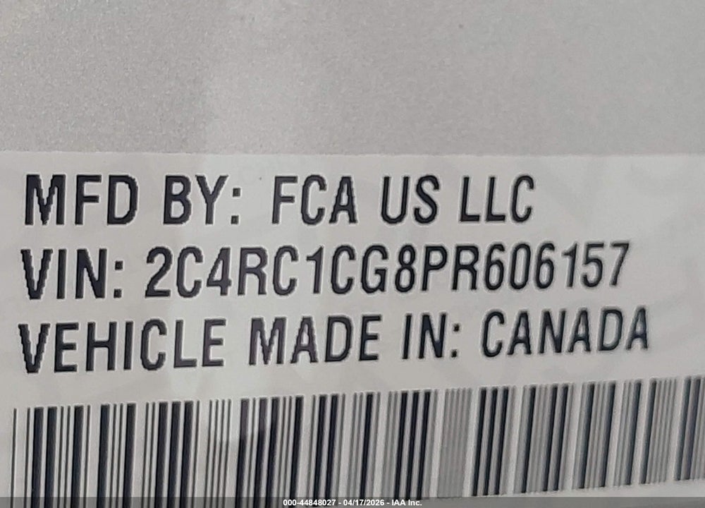 2023 CHRYSLER VOYAGER LX VIN: 2C4RC1CG8PR606157