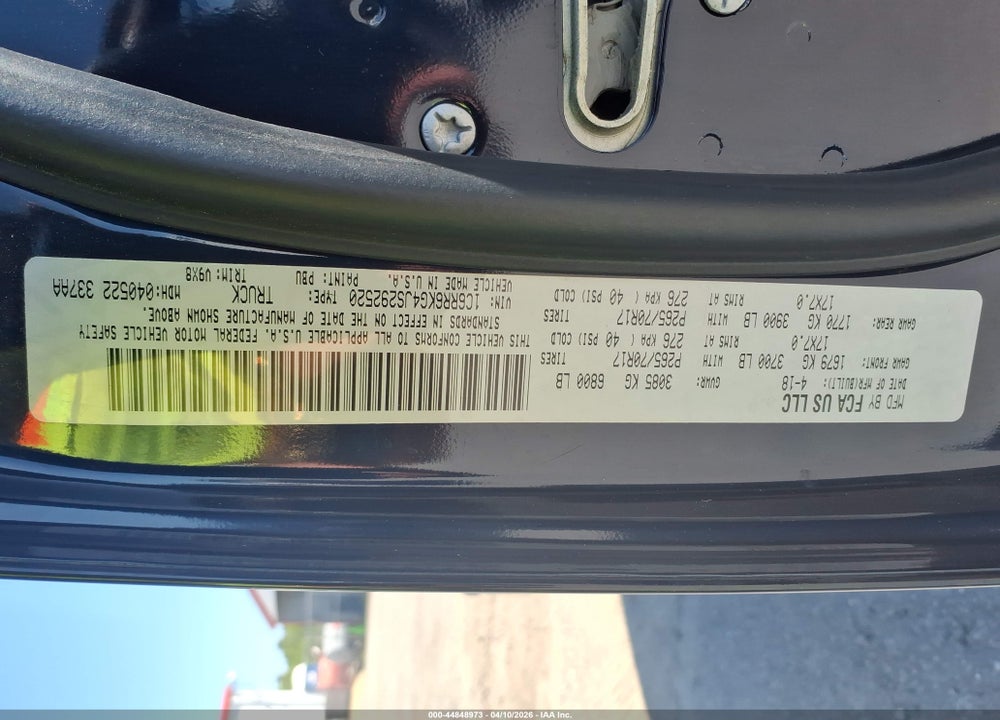 2018 RAM 1500 TRADESMAN  4X2 5'7 BOX VIN: 1C6RR6KG4JS292520