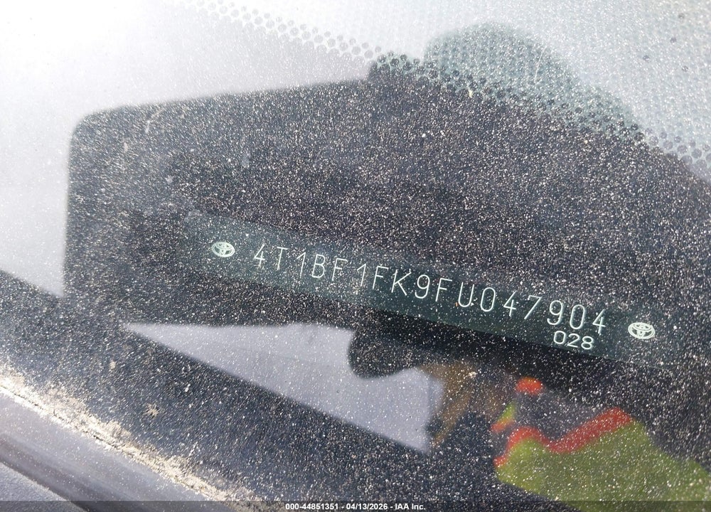 2015 TOYOTA CAMRY XLE VIN: 4T1BF1FK9FU047904
