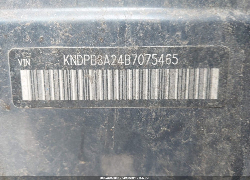 2011 KIA SPORTAGE LX VIN: KNDPB3A24B7075465