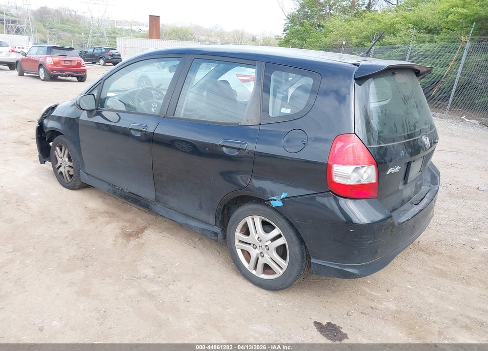 2007 HONDA FIT SPORT VIN: JHMGD38627S065913