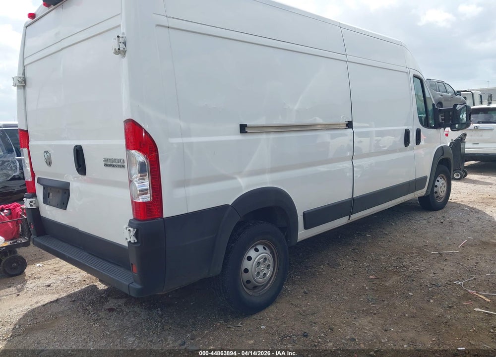 2023 RAM PROMASTER 2500 HIGH ROOF 159 WB VIN: 3C6LRVDG9PE588044