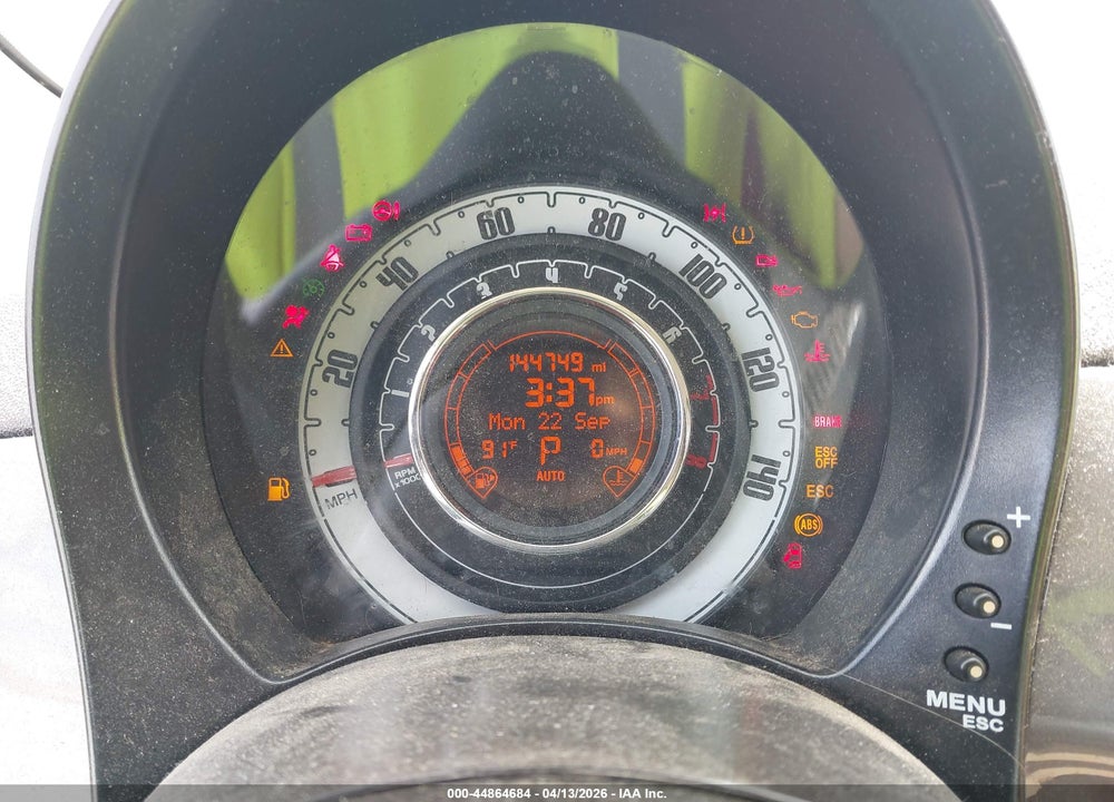 2012 FIAT 500C LOUNGE VIN: 3C3CFFER1CT335771