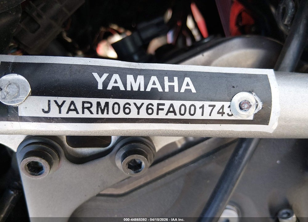 2015 YAMAHA FZ07 C VIN: JYARM06Y6FA001743