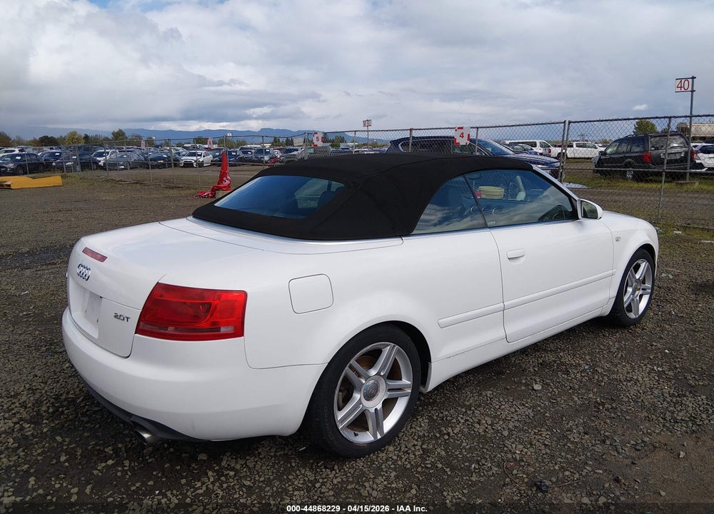 2007 AUDI A4 2.0T VIN: WAUAF48H17K021987