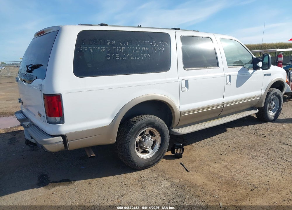2001 FORD EXCURSION LIMITED VIN: 1FMNU43S31EA01058