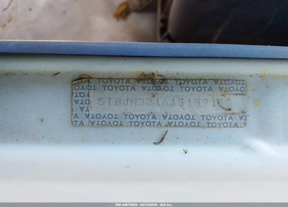 2001 TOYOTA TUNDRA VIN: 5TBJN32161S189158