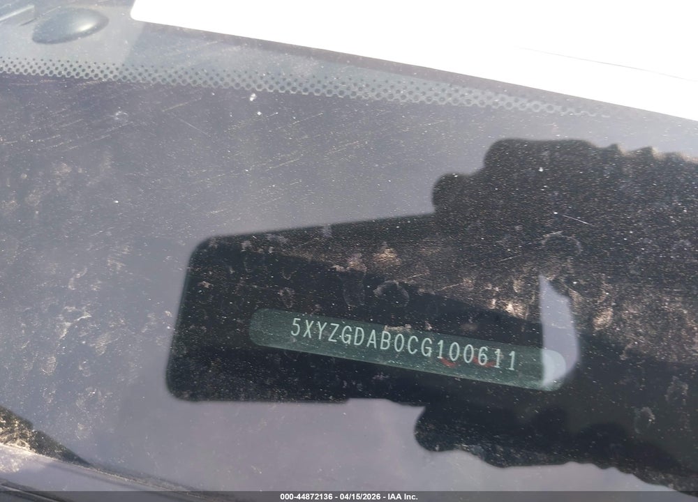 2012 HYUNDAI SANTA FE GLS VIN: 5XYZGDAB0CG100611