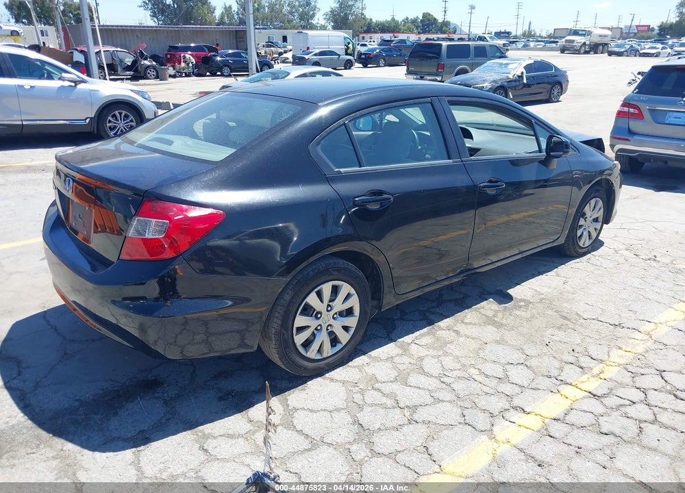 2012 HONDA CIVIC LX VIN: 19XFB2F58CE384592