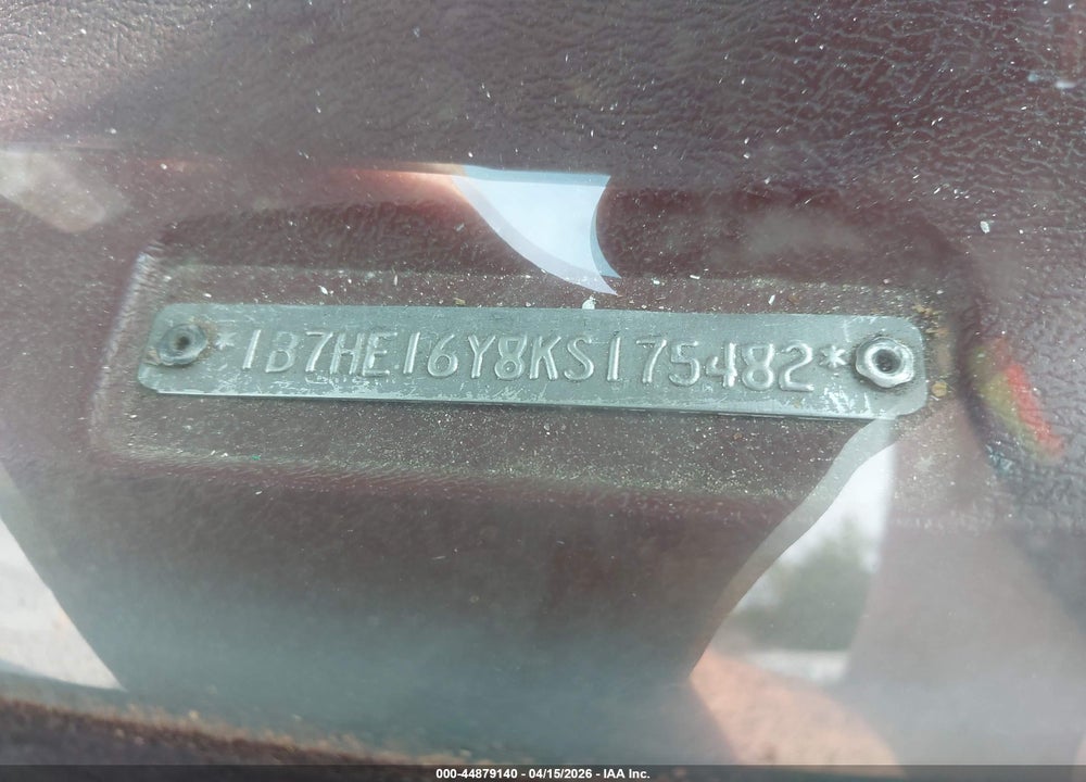 1989 DODGE D-SERIES D150 VIN: 1B7HE16Y8KS175482