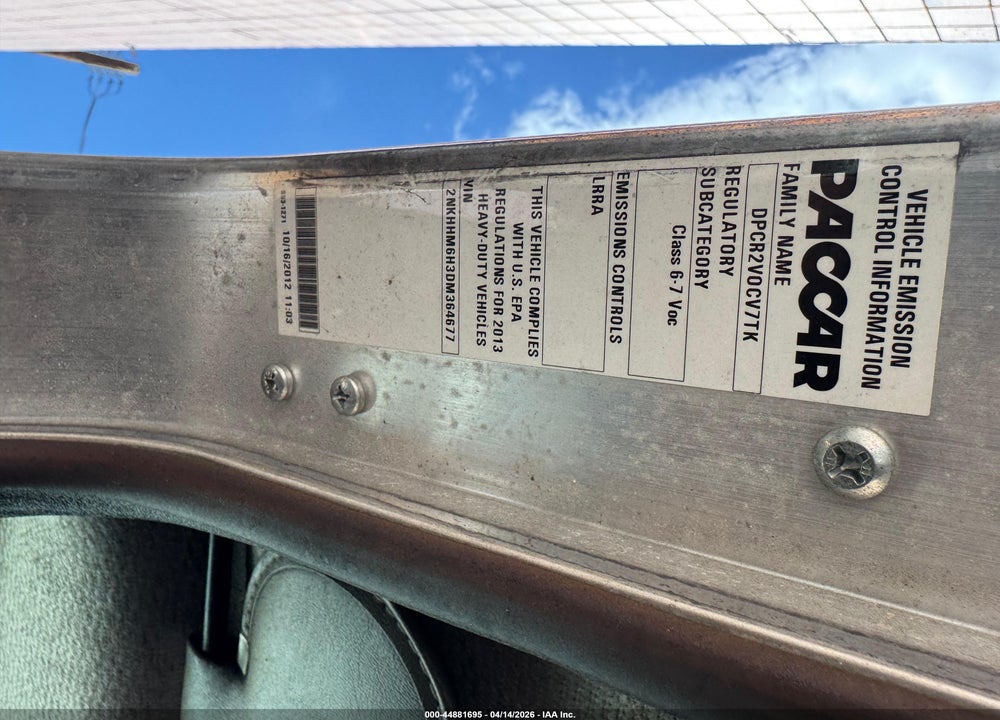 2013 KENWORTH CONSTRUCTION T270 VIN: 2NKHHM6H3DM364677