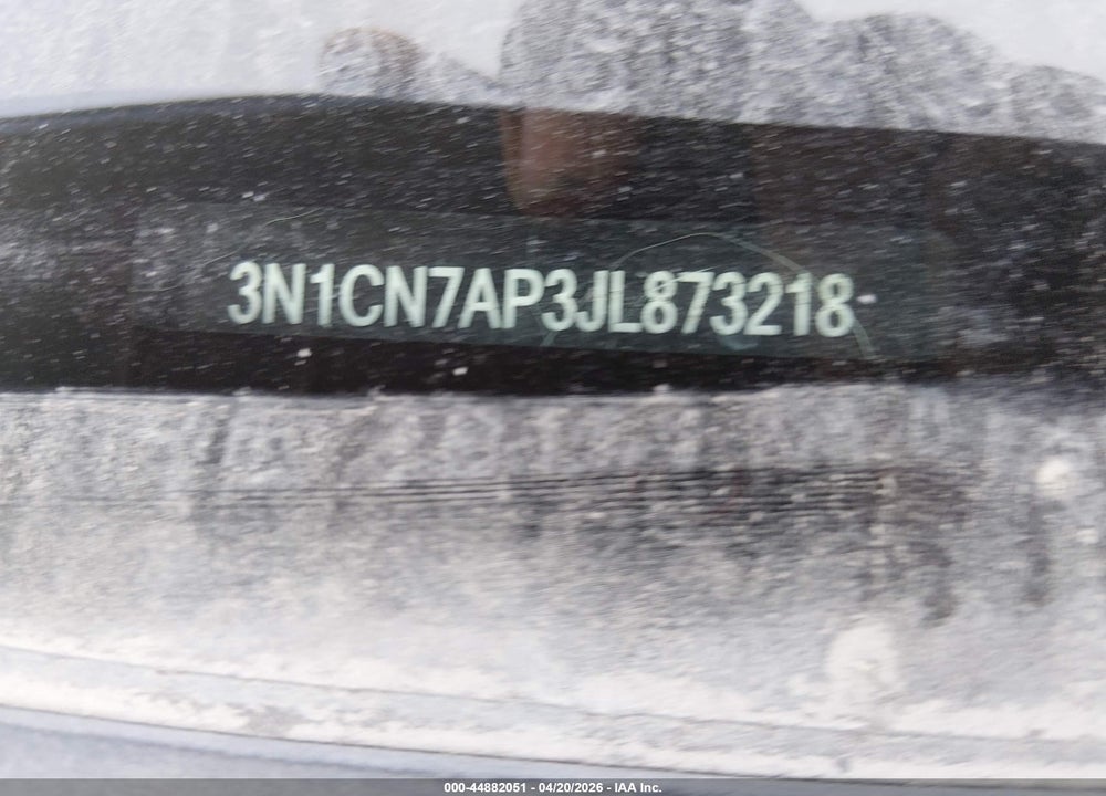 2018 NISSAN VERSA 1.6 S+ VIN: 3N1CN7AP3JL873218