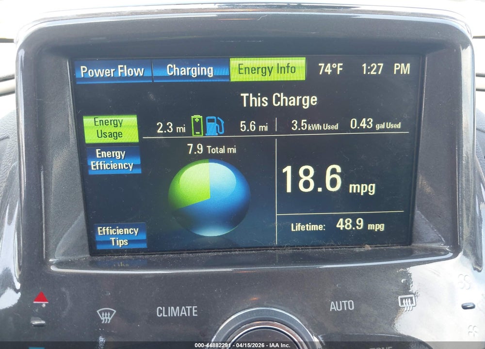 2015 CHEVROLET VOLT VIN: 1G1RC6E40FU125586