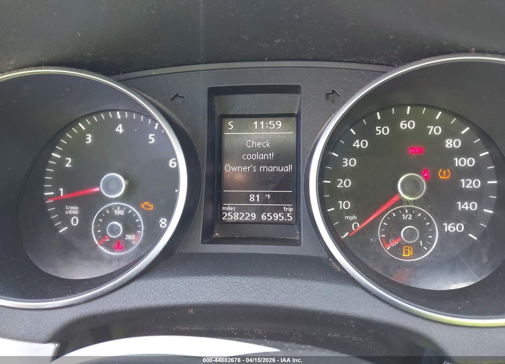 2011 VOLKSWAGEN GOLF 2.5L 2-DOOR VIN: WVWAB7AJ8BW143325