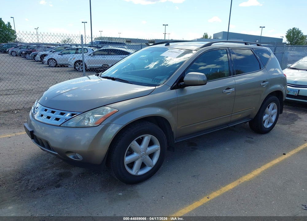 2003 NISSAN MURANO SE VIN: JN8AZ08W83W223928