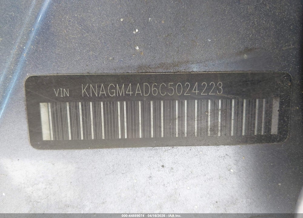 2012 KIA OPTIMA HYBRID EX VIN: KNAGM4AD6C5024223
