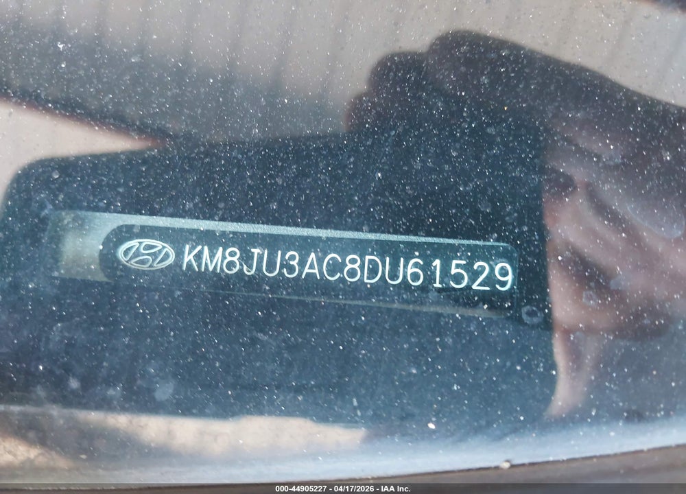 2013 HYUNDAI TUCSON GLS VIN: KM8JU3AC8DU615294