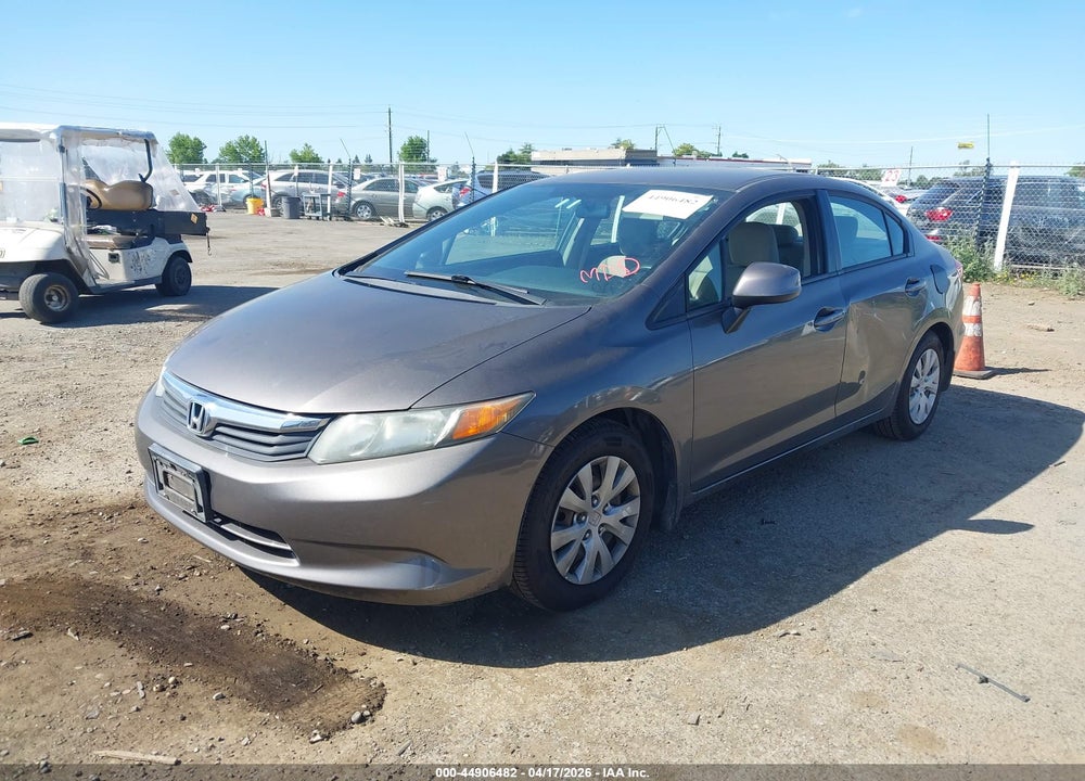 2012 HONDA CIVIC LX VIN: 19XFB2F57CE304506