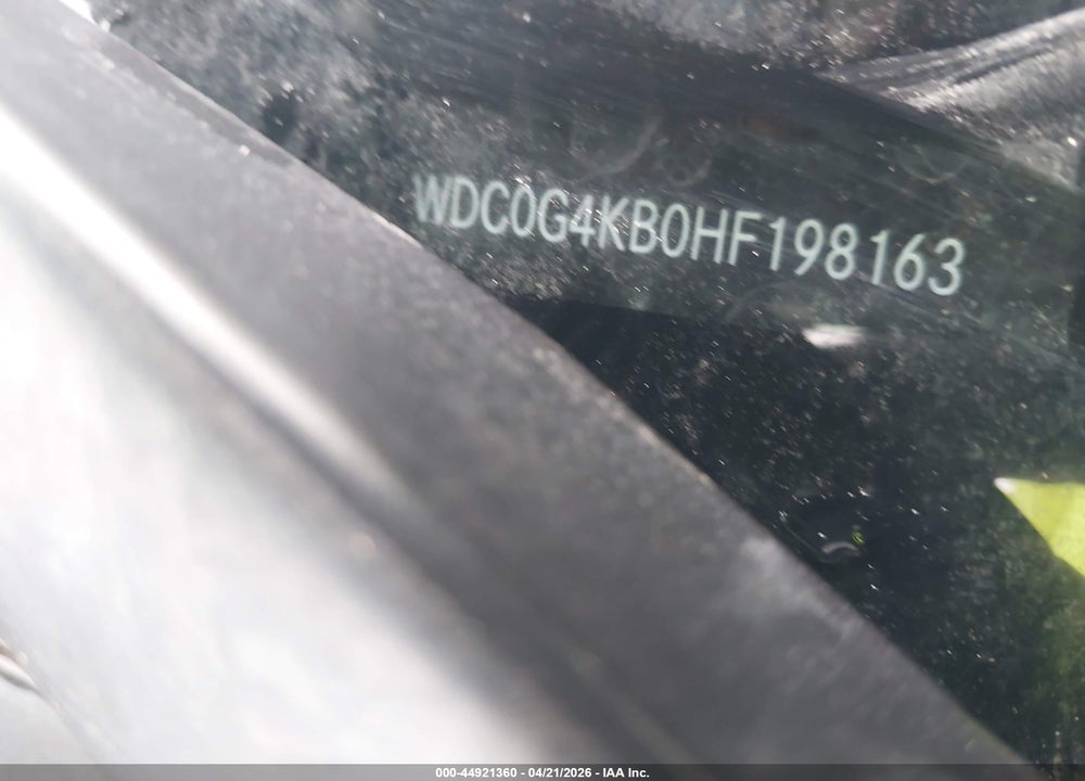 2017 MERCEDES-BENZ GLC GLC 300 VIN: WDC0G4KB0HF198163