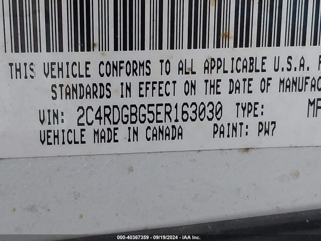 2014 Dodge Grand Caravan SE photo 9
