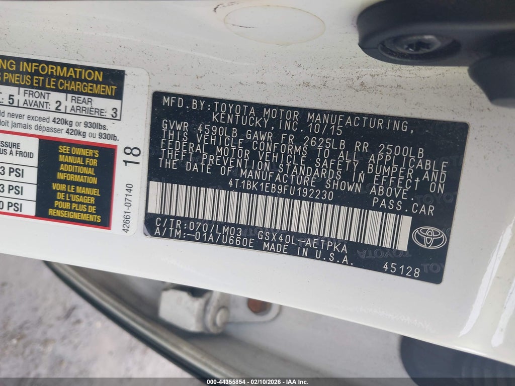 2015 Toyota Avalon Limited photo 9