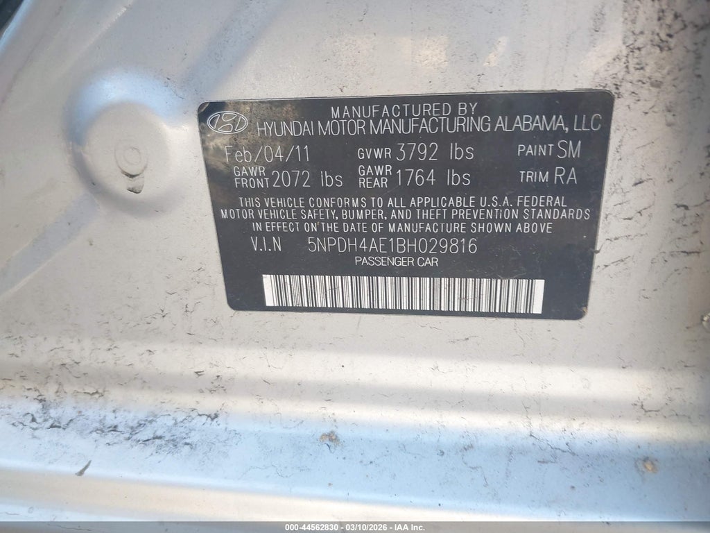 2011 Hyundai Elantra GLS photo 9
