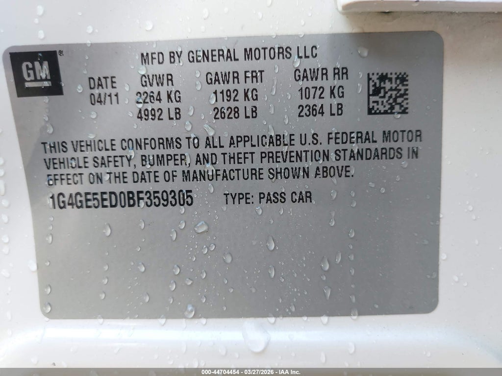 2011 Buick Lacrosse CXS photo 9