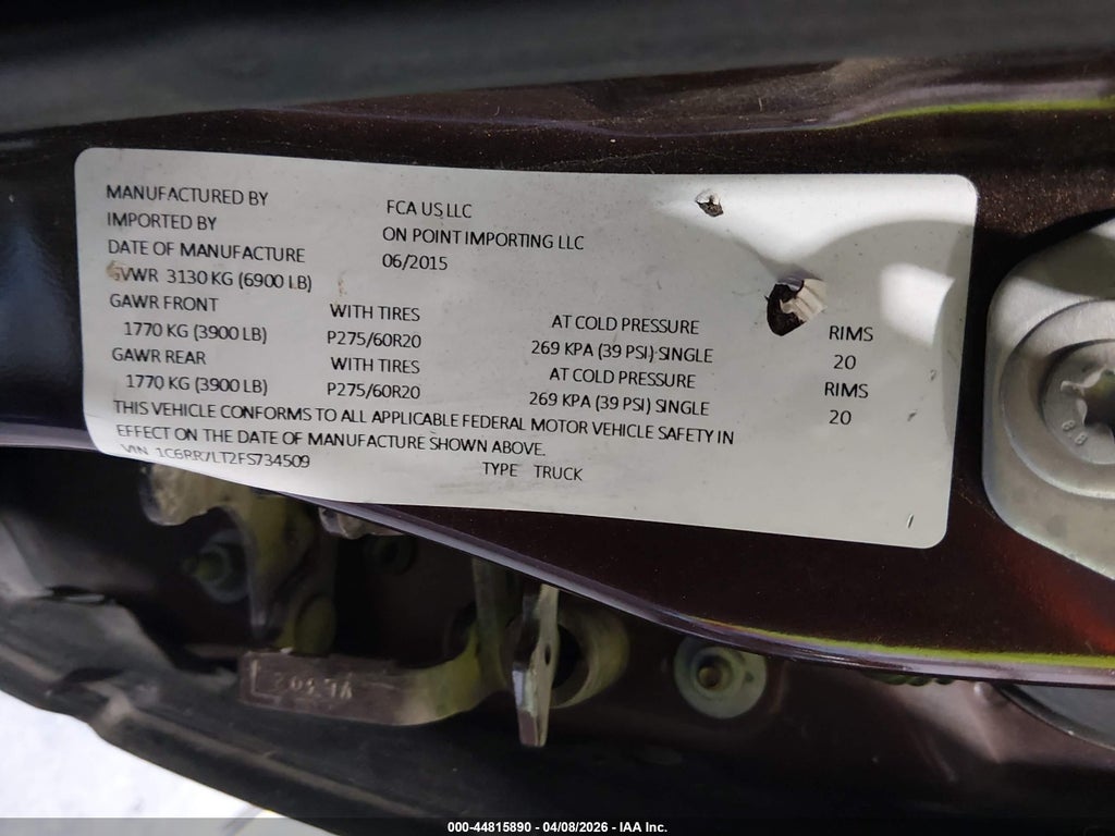 2015 Ram 1500 SLT photo 9