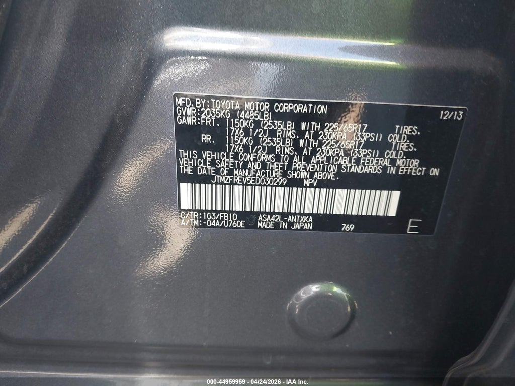 2014 Toyota RAV4 LE photo 9