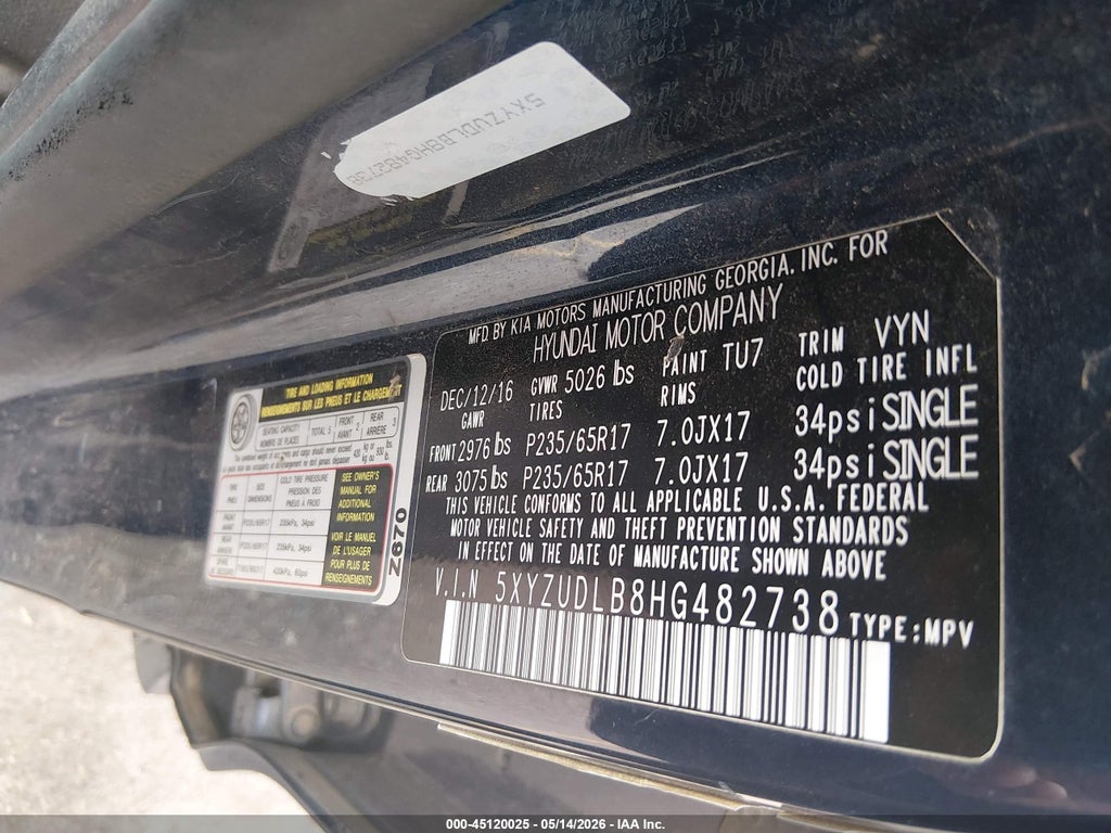 2017 Hyundai Santa FE Sport 2.4L photo 9