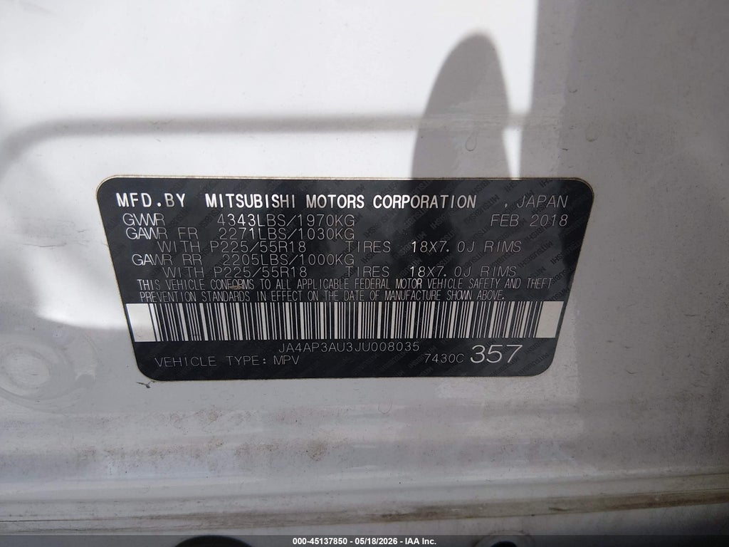 2018 Mitsubishi Outlander Sport 2.0 LE photo 9