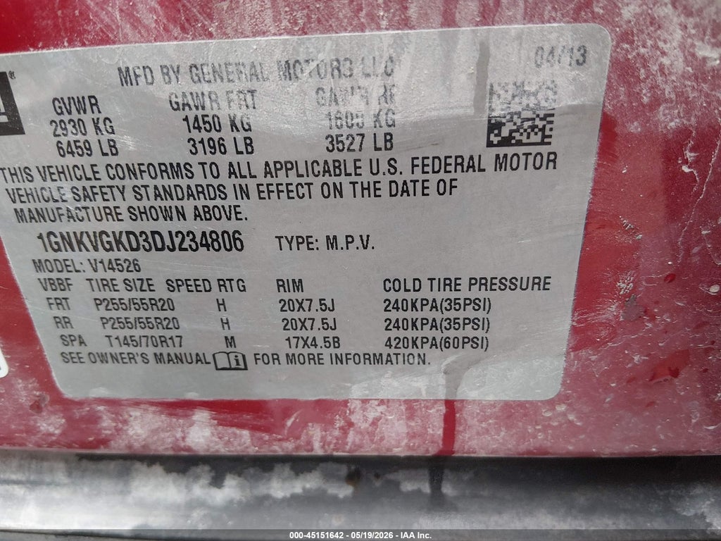 2013 Chevrolet Traverse 1LT photo 9