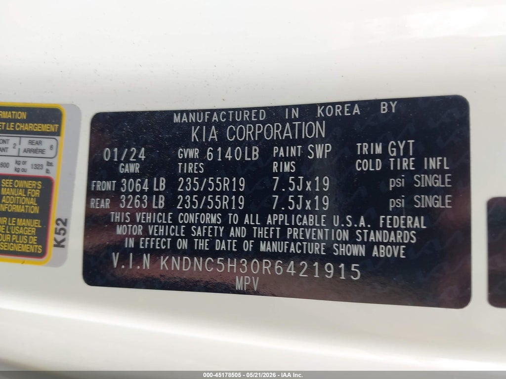 2024 Kia Carnival MPV EX photo 9