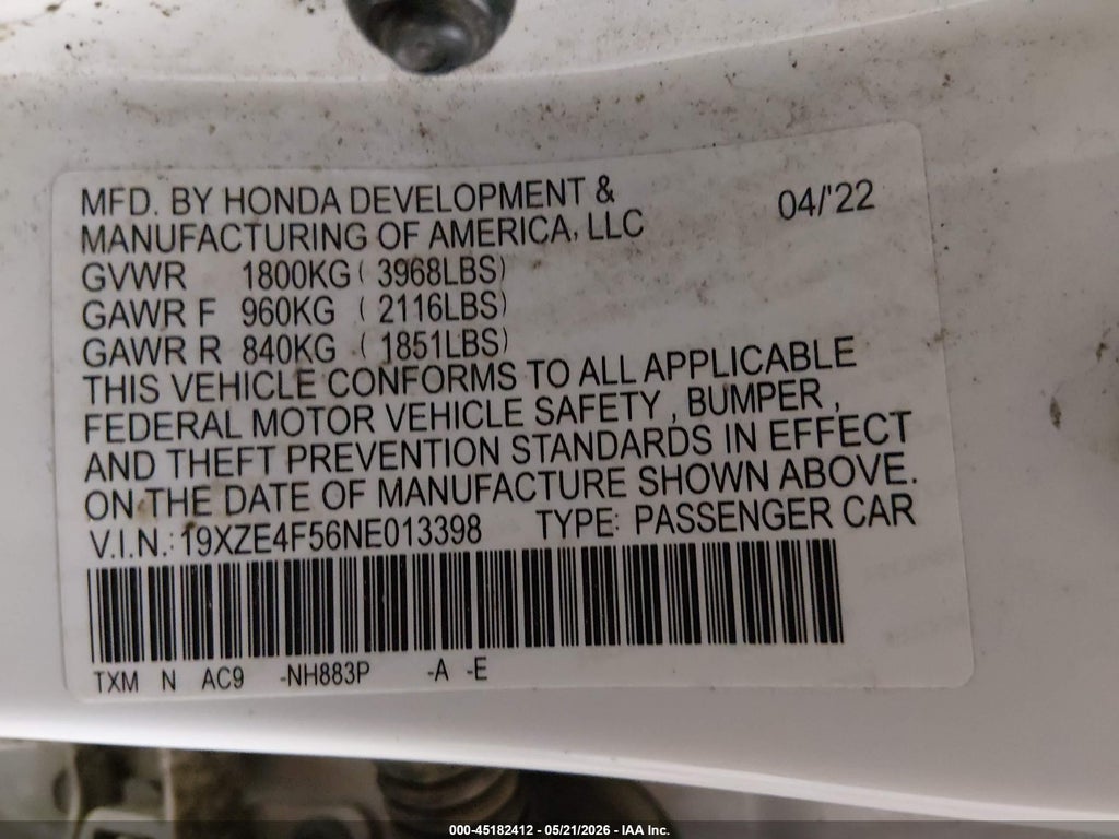 2022 Honda Insight EX photo 9
