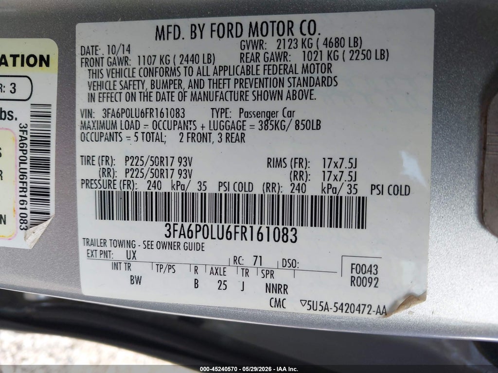 2015 Ford Fusion Hybrid SE photo 9