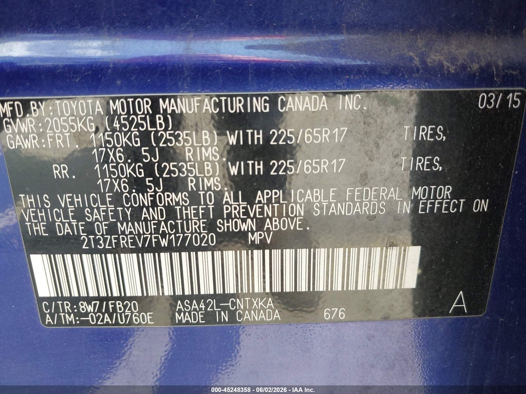 2015 Toyota RAV4 LE photo 9